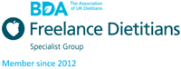 Full Member of the British Dietetic Association Freelance Dietitians Specialist Group